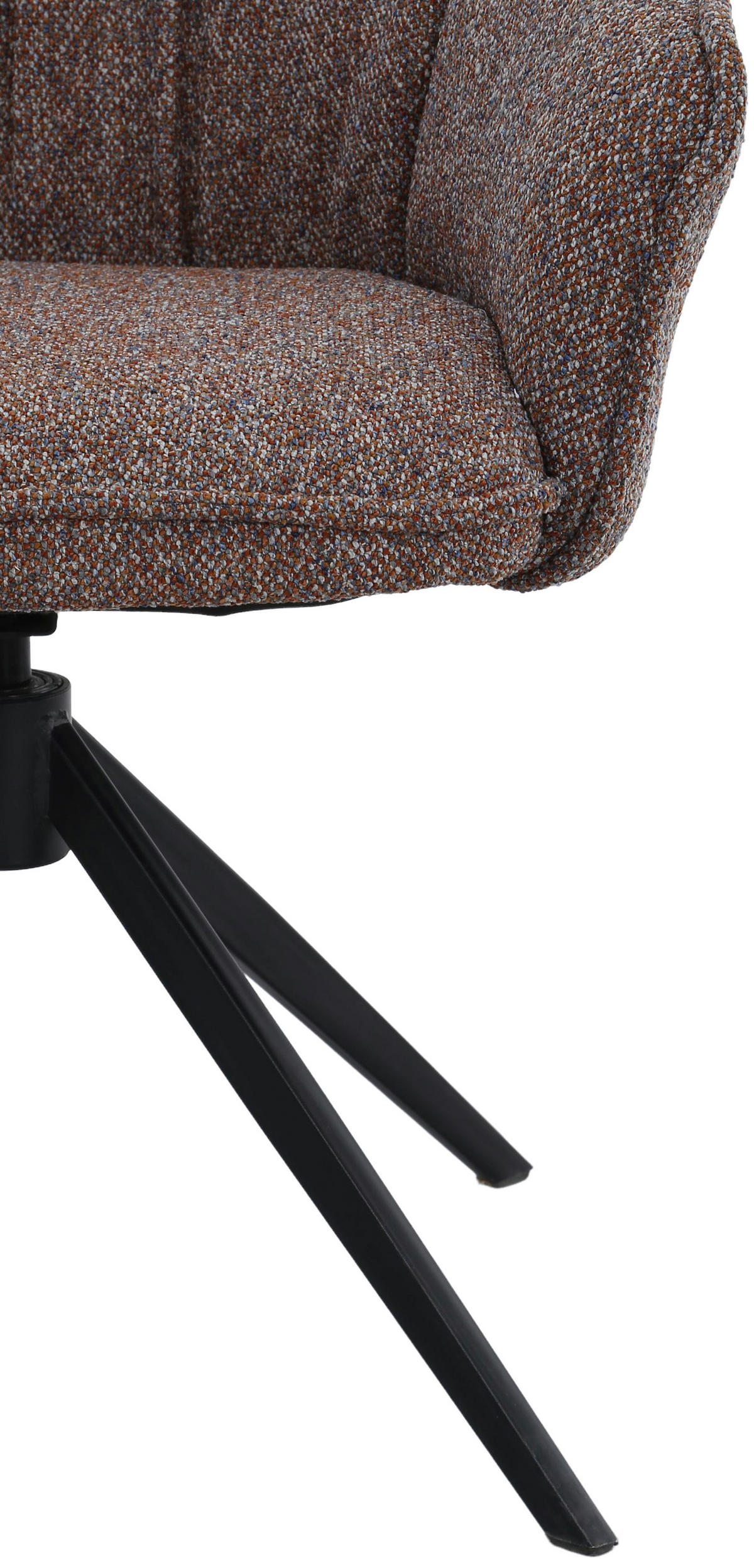 ARMLEHNSTUHL  Sitzfläche 360° drehbar, automatische Rückholfunktion Webstoff  - Rot/Schwarz, Design, Textil/Metall (66/83/64cm) - Novel