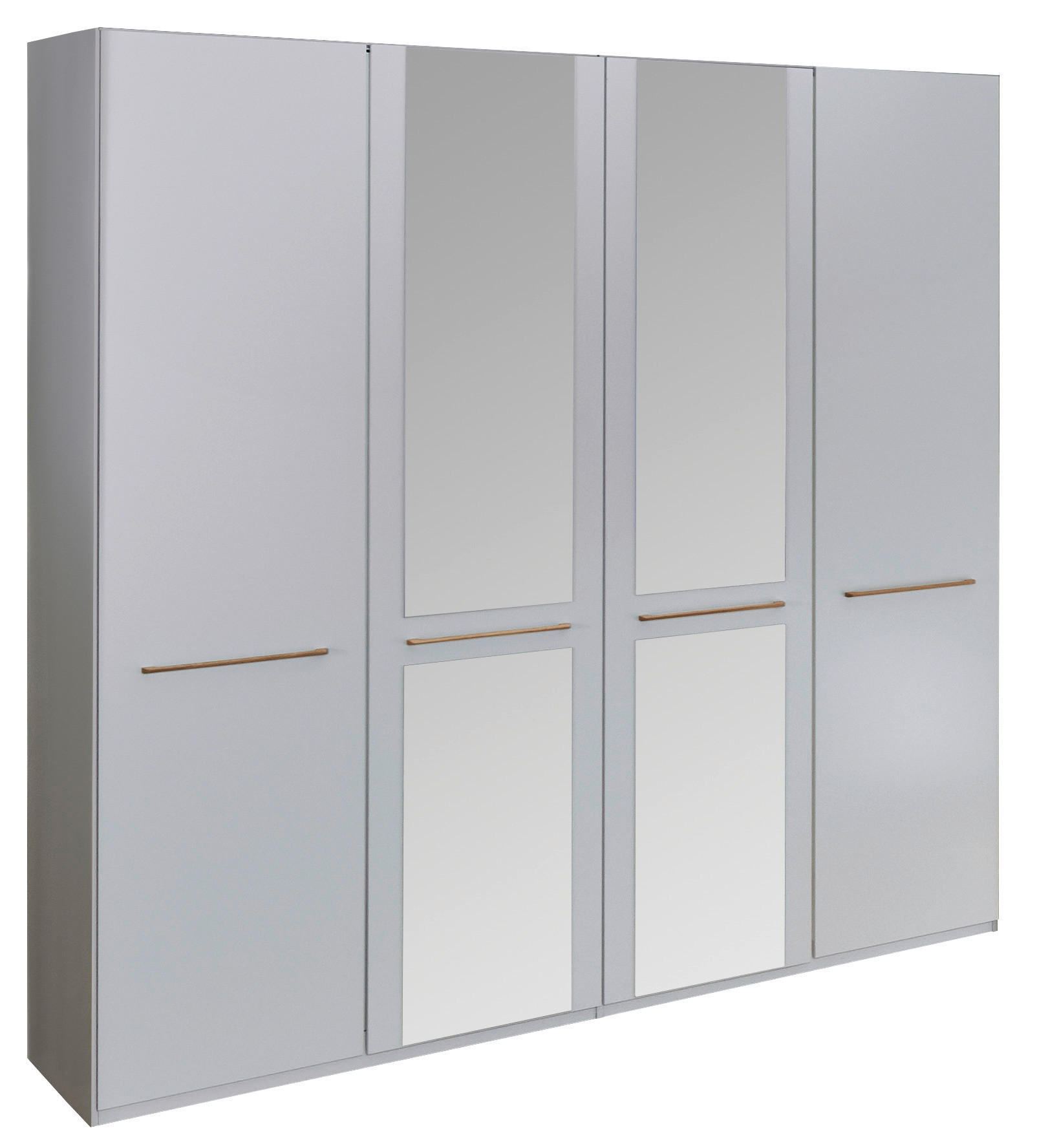 DREHTÜRENSCHRANK 200/216/58 cm 4-türig Weiß  - Eichefarben/Weiß, KONVENTIONELL, Glas/Holzwerkstoff (200/216/58cm) - Venda