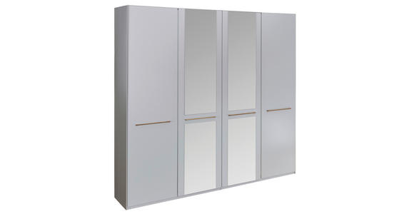 DREHTÜRENSCHRANK 200/216/58 cm 4-türig  - Eichefarben/Weiß, KONVENTIONELL, Glas/Holzwerkstoff (200/216/58cm) - Venda