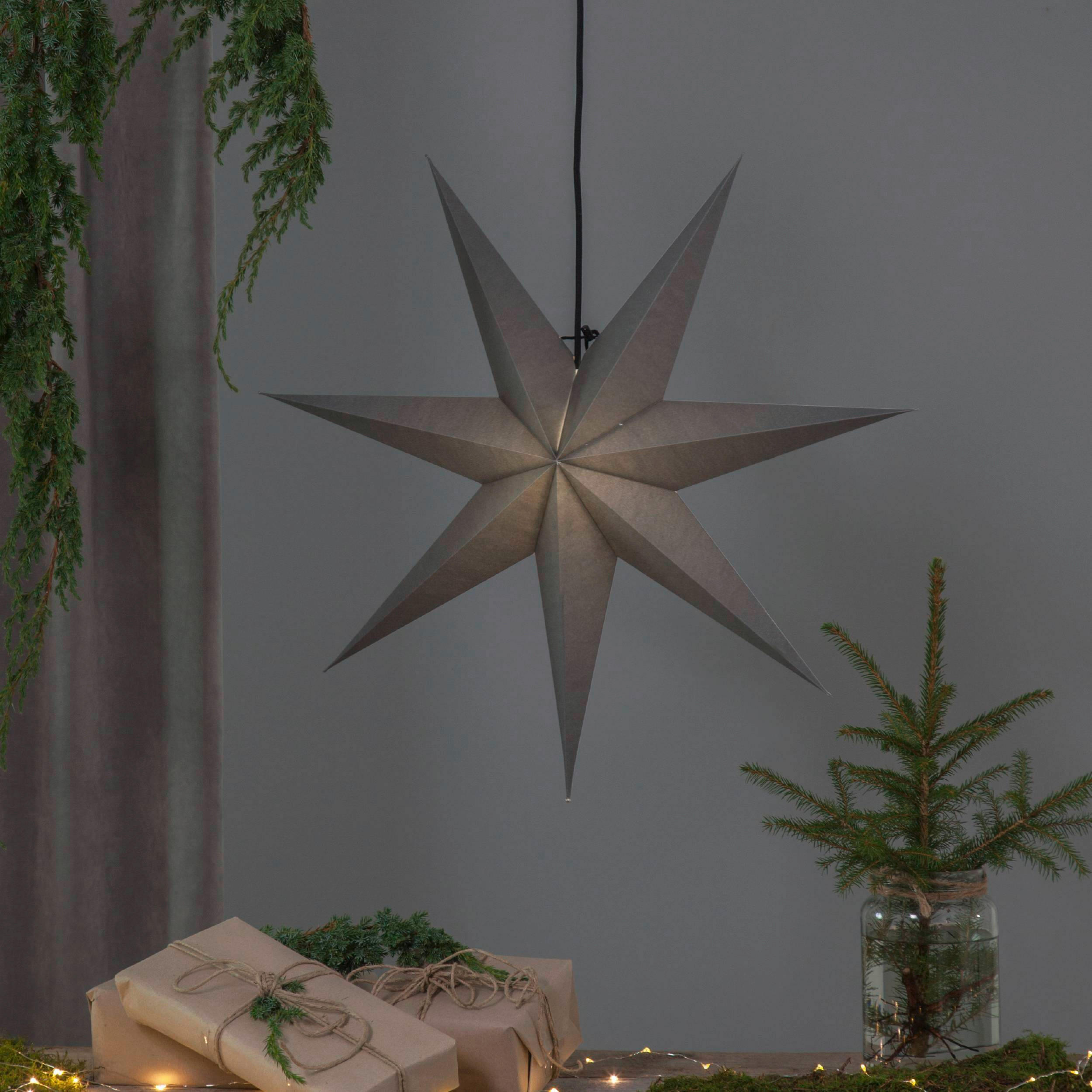LED-DEKOLEUCHTE 70/16/70 cm   - Weiß/Grau, Basics, Papier/Metall (70/16/70cm) - Eglo