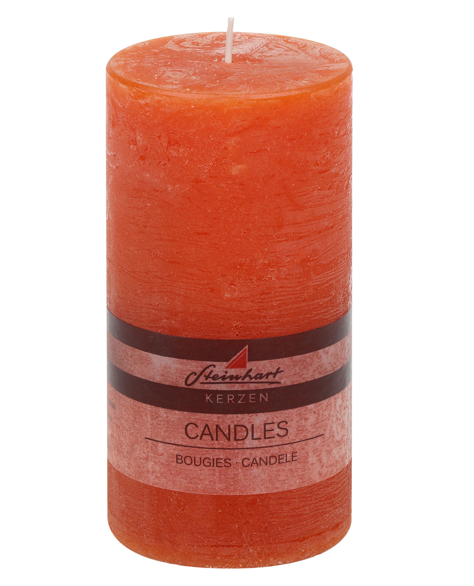 STUMPENKERZE  - Dunkelorange, Basics (7,8/15,0cm)
