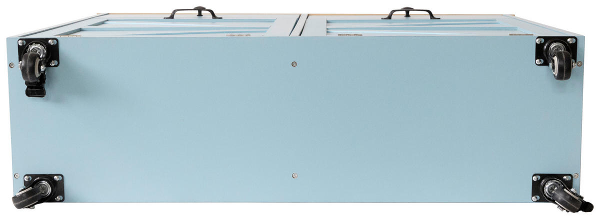 SERVIERWAGEN in Blau  - Blau/Schwarz, Basics, Holzwerkstoff/Kunststoff (100/85/50cm) - MID.YOU