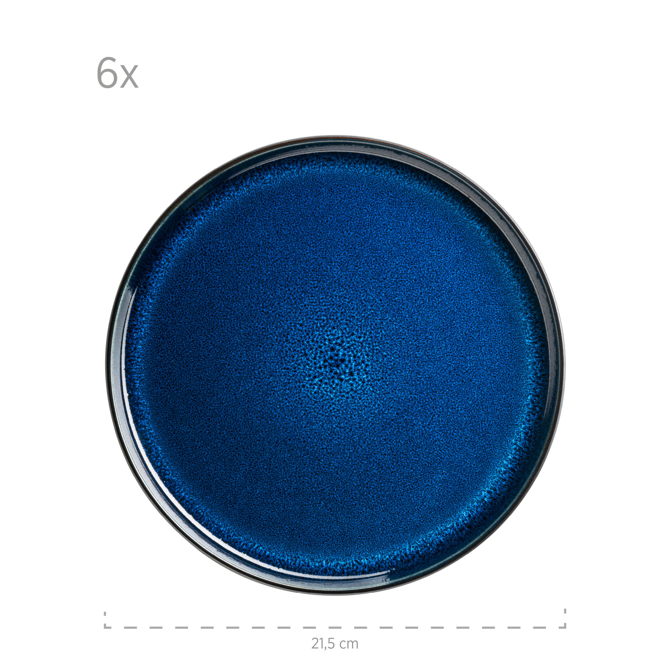FRÜHSTÜCKSSERVICE Niara  - Blau/Schwarz, Basics, Keramik - Mäser