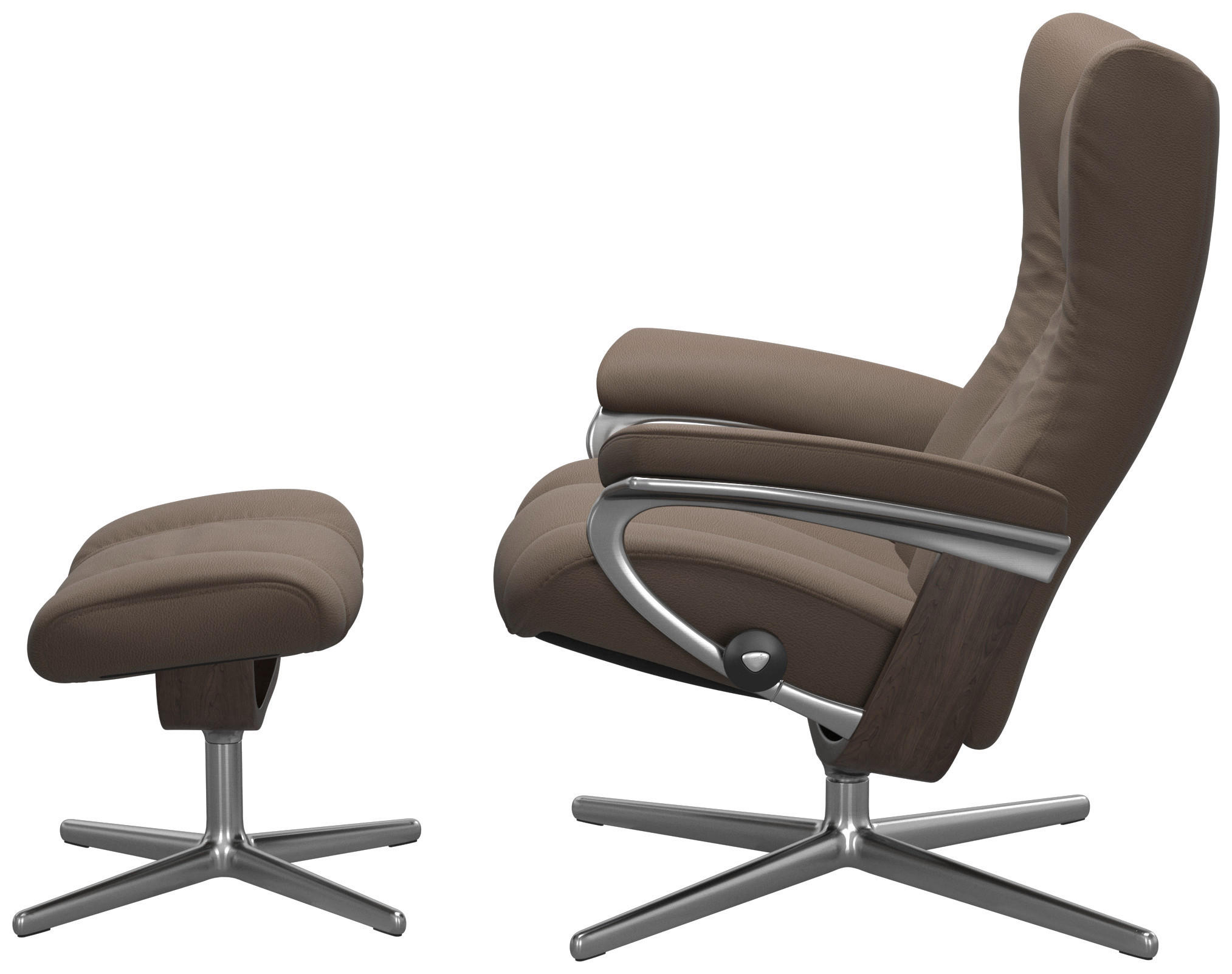 Thumbnail - Stressless Relaxsesselset, Braun, Holz, Metall, Leder, Echtleder, Rindleder, Buche, Schichtholz, 84x103x72 cm, Fußauswah...
