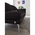 RÉCAMIERE in Echtleder Dunkelbraun  - Chromfarben/Dunkelbraun, Design, Leder/Metall (209/85-109/95-16cm) - Dieter Knoll