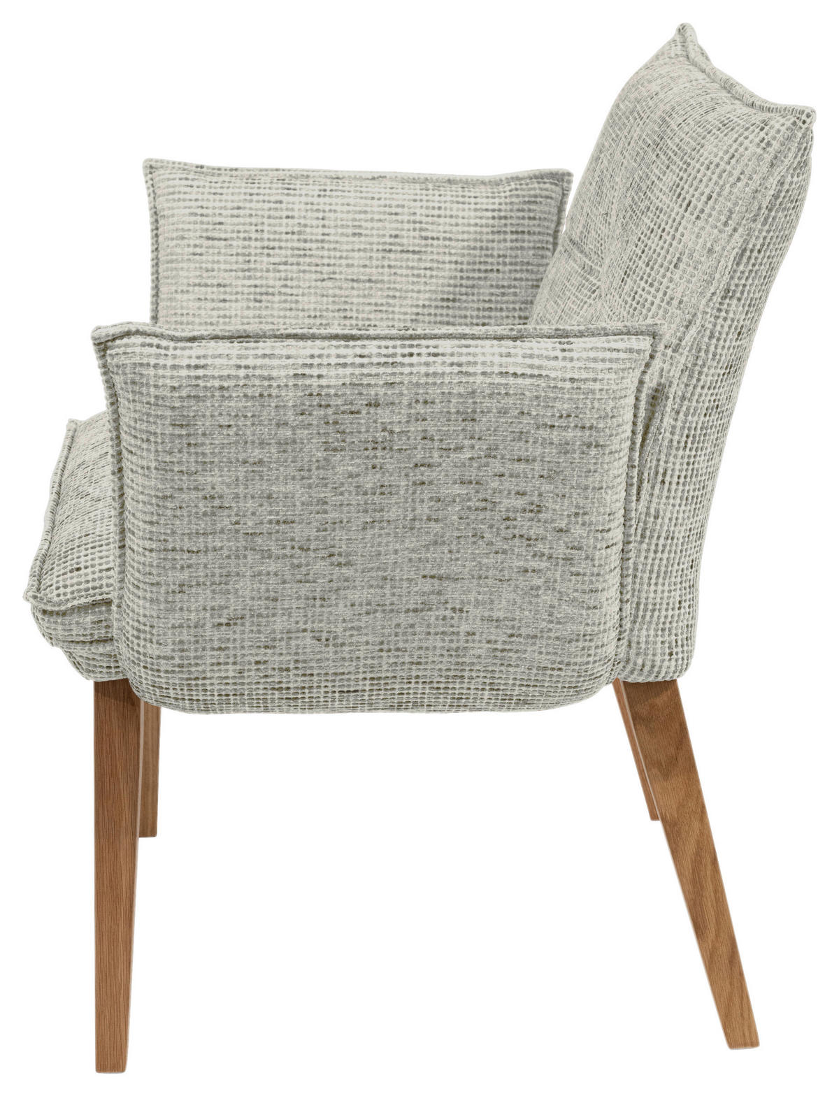 ARMLEHNSTUHL  in Chenille  - Eichefarben/Hellgrau, KONVENTIONELL, Holz/Textil (72/86/65cm) - Valdera
