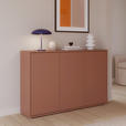SIDEBOARD  154,2/99,1/34,9 cm  - Terracotta/Grau, MODERN, Holzwerkstoff/Kunststoff (154,2/99,1/34,9cm) - Carryhome