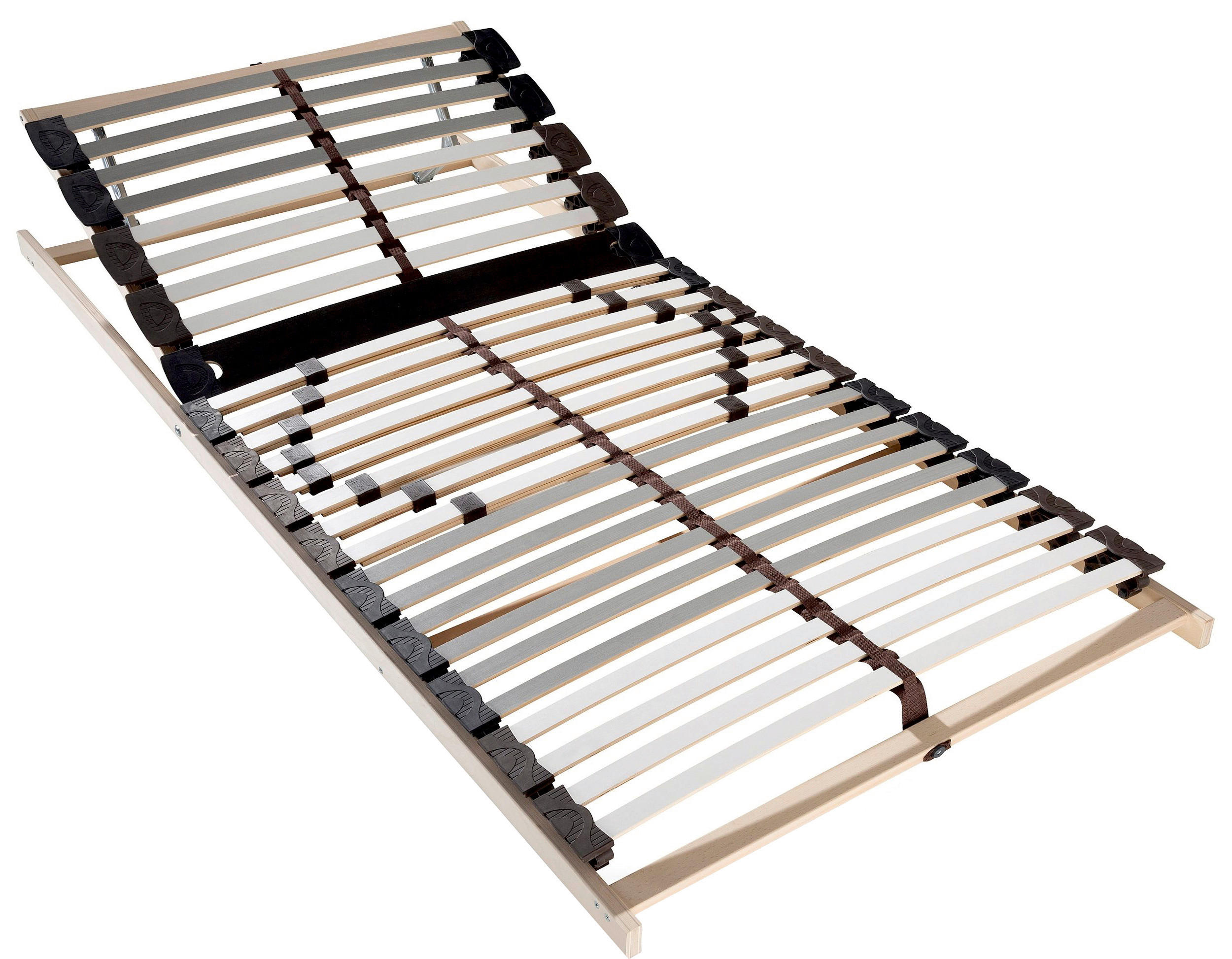 LATTENROST 80/200 cm Kopfteil, Mittelzone verstellbar, Birke, Buche  - Naturfarben/Weiß, Basics, Holz (80/200cm) - Boxxx