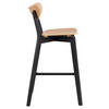 BARSKA STOLICA  crna, boje hrasta  drvo      - boje hrasta/crna, Moderno, drvo (45/105/49cm) - MID.YOU