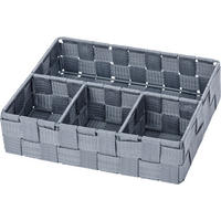 LÅDA MED FACK  26/6,5/17 cm  - grå, Basics, plast (26/6,5/17cm)