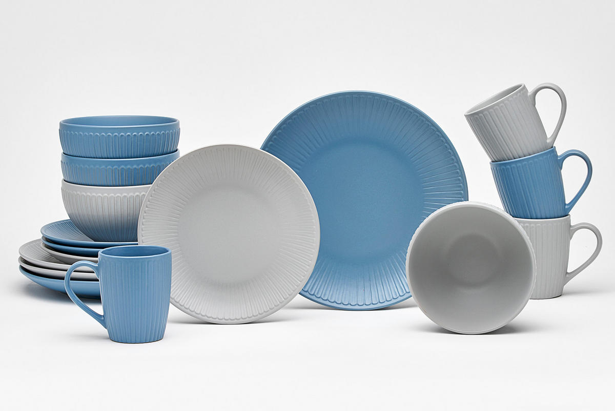 KOMBISERVICE LEIF 16-teilig 4 Personen  - Basics, Keramik (24,9/35,3/29,8cm) - Van Well