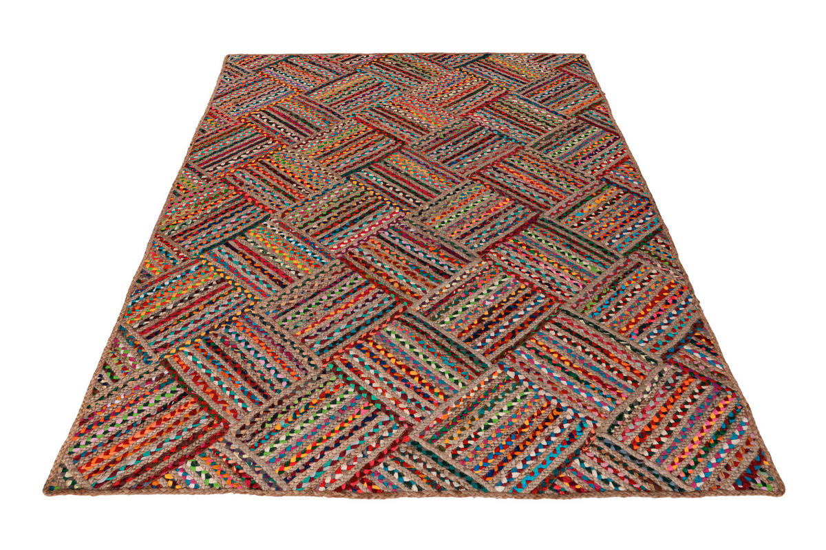 PLOCHO TKANÝ KOBEREC, 80/150 cm, viacfarebná, červená - viacfarebná/červená, Basics, textil (80/150cm)
