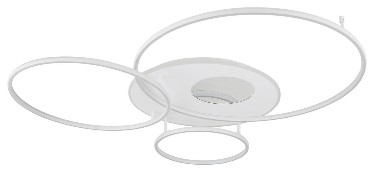 LED-DECKENLEUCHTE 126,4/105,3/13 cm   - Weiß, Design, Kunststoff/Metall (126,4/105,3/13cm) - Globo