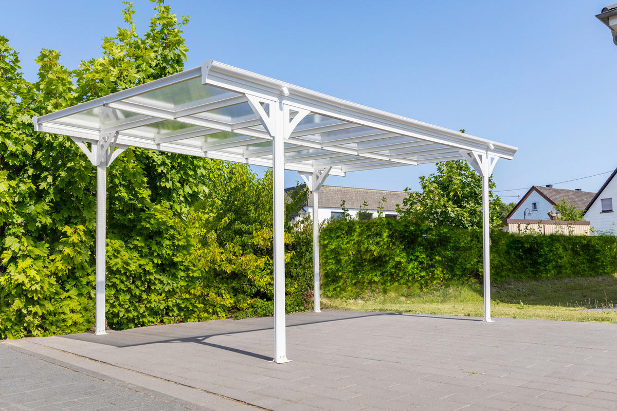 CARPORT - Weiß, Basics, Kunststoff/Metall (305/232/503cm)