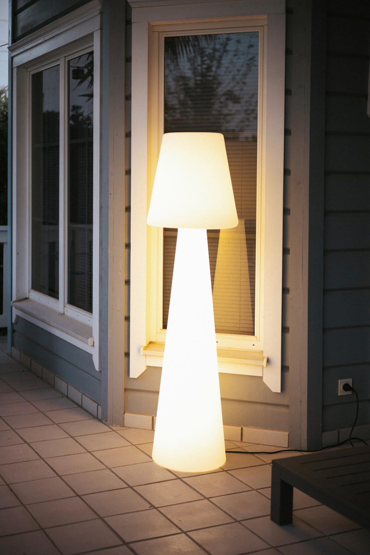 AUßENSTEHLEUCHTE Lola 26,5/110 cm   - Weiß, MODERN, Kunststoff (26,5/110cm) - New Garden