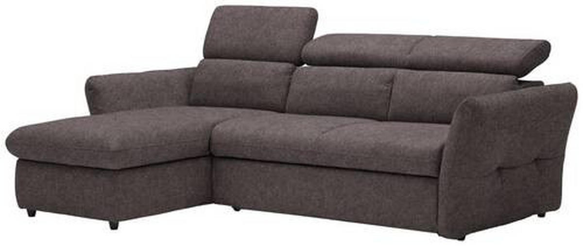 ECKSOFA in Mikrofaser Braun  172/240 cm  - Schwarz/Braun, Design, Kunststoff/Textil (172/240cm) - Stylife