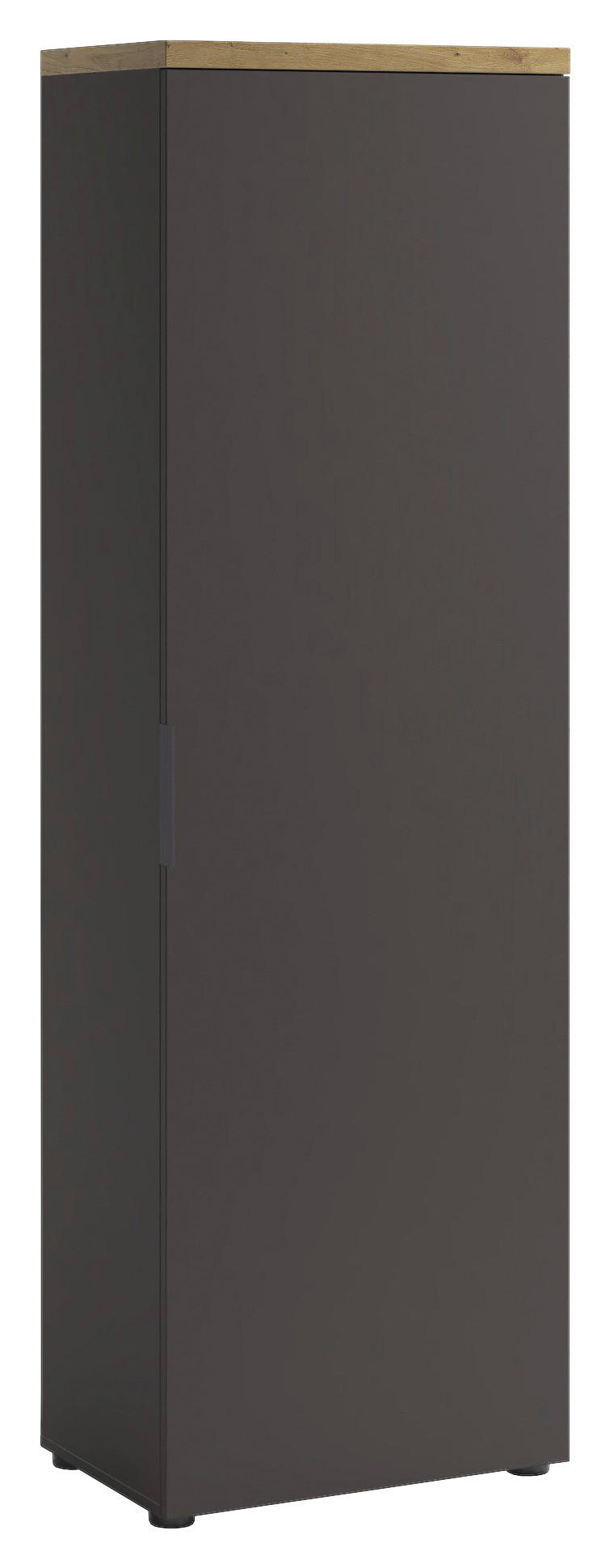 GARDEROBENSCHRANK 60/190/40 cm - Eichefarben/Anthrazit, Design, Holzwerkstoff/Metall (60/190/40cm) - Xora