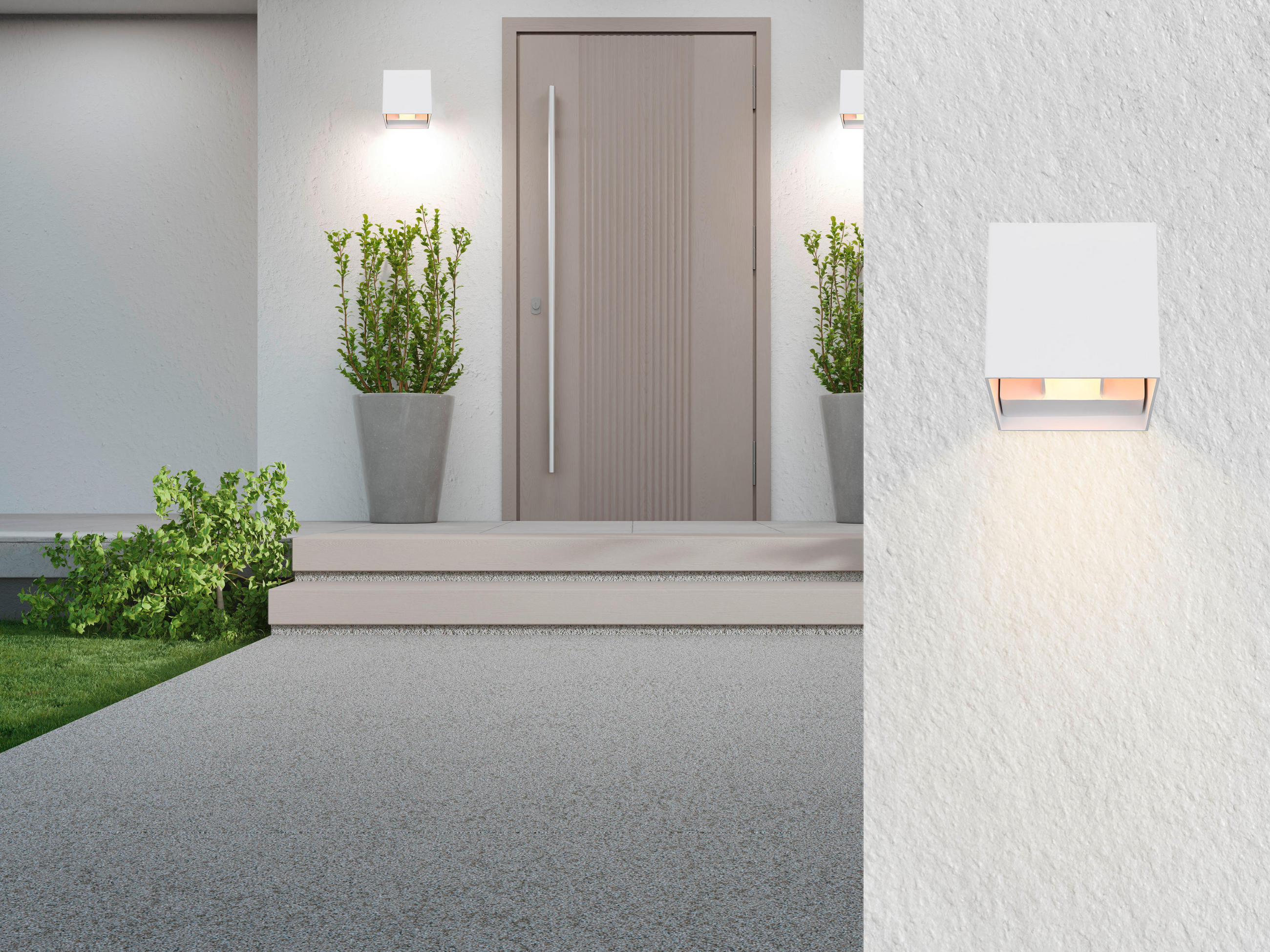 LED-AUSSENLEUCHTE - Weiss, Basics, Metall (10/10/10cm) - Globo