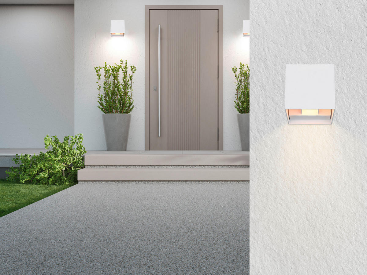 ZUNANJA LED-SVETILKA  Veronika   10/10/10 cm          - bela, Basics, kovina (10/10/10cm)