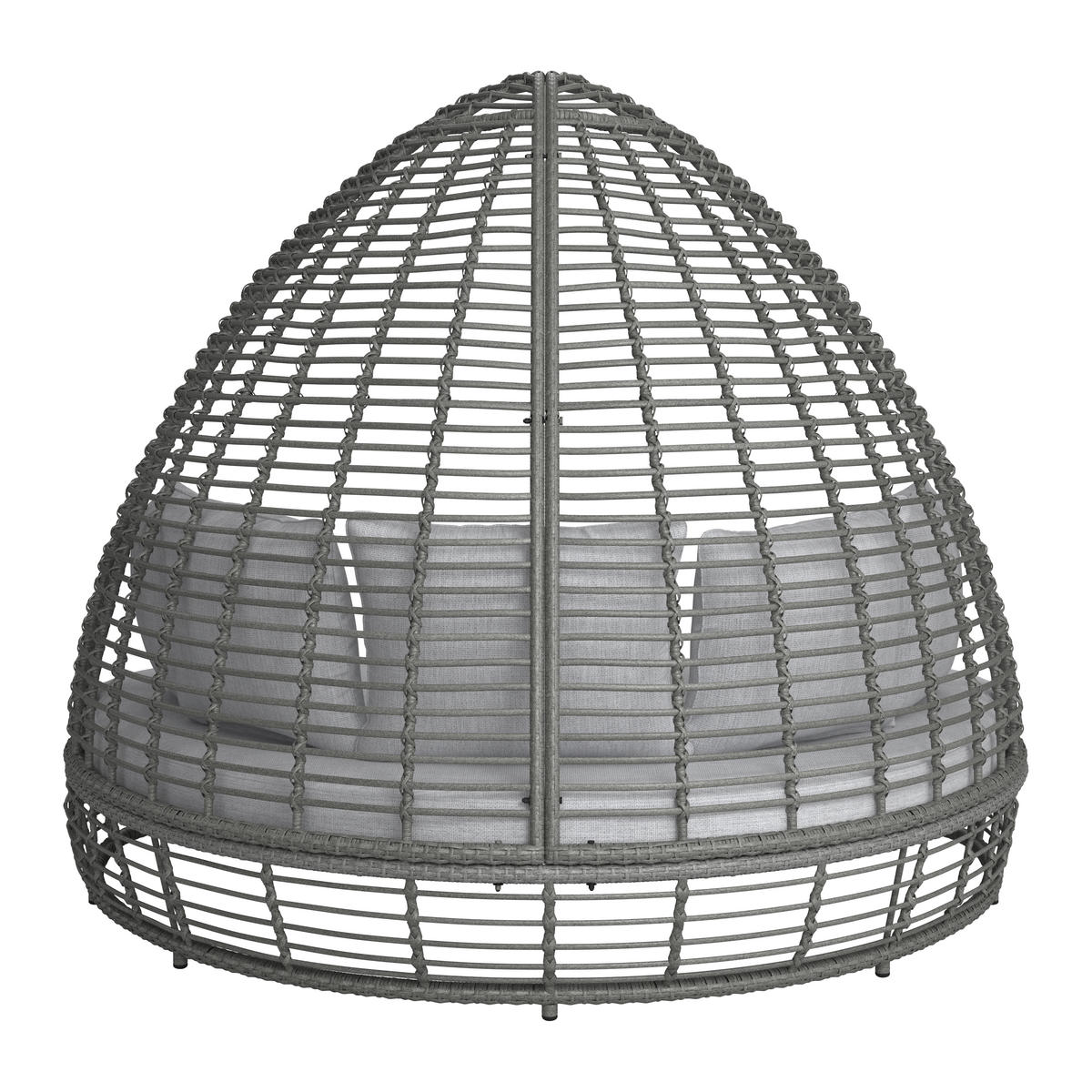 SONNENINSEL 198/168/168 cm Aluminium  - Dunkelgrau/Hellgrau, MODERN, Kunststoff/Textil (198/168/168cm) - Ambia Garden