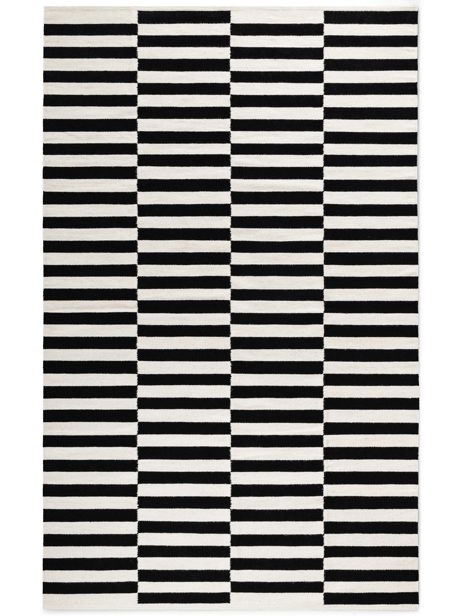 HANDWEBTEPPICH 200/300 cm Donna Schwarz, Weiß  - Schwarz/Weiß, Basics, Textil (200/300cm)