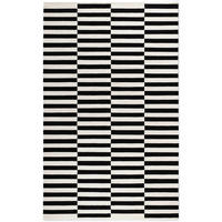 HANDWEBTEPPICH 200/300 cm Donna Schwarz, Weiß  - Schwarz/Weiß, Basics, Textil (200/300cm)