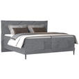 BOXSPRINGBETT 180/200 cm  in Blaugrau  - Blaugrau/Schwarz, KONVENTIONELL, Textil/Metall (180/200cm) - Esposa