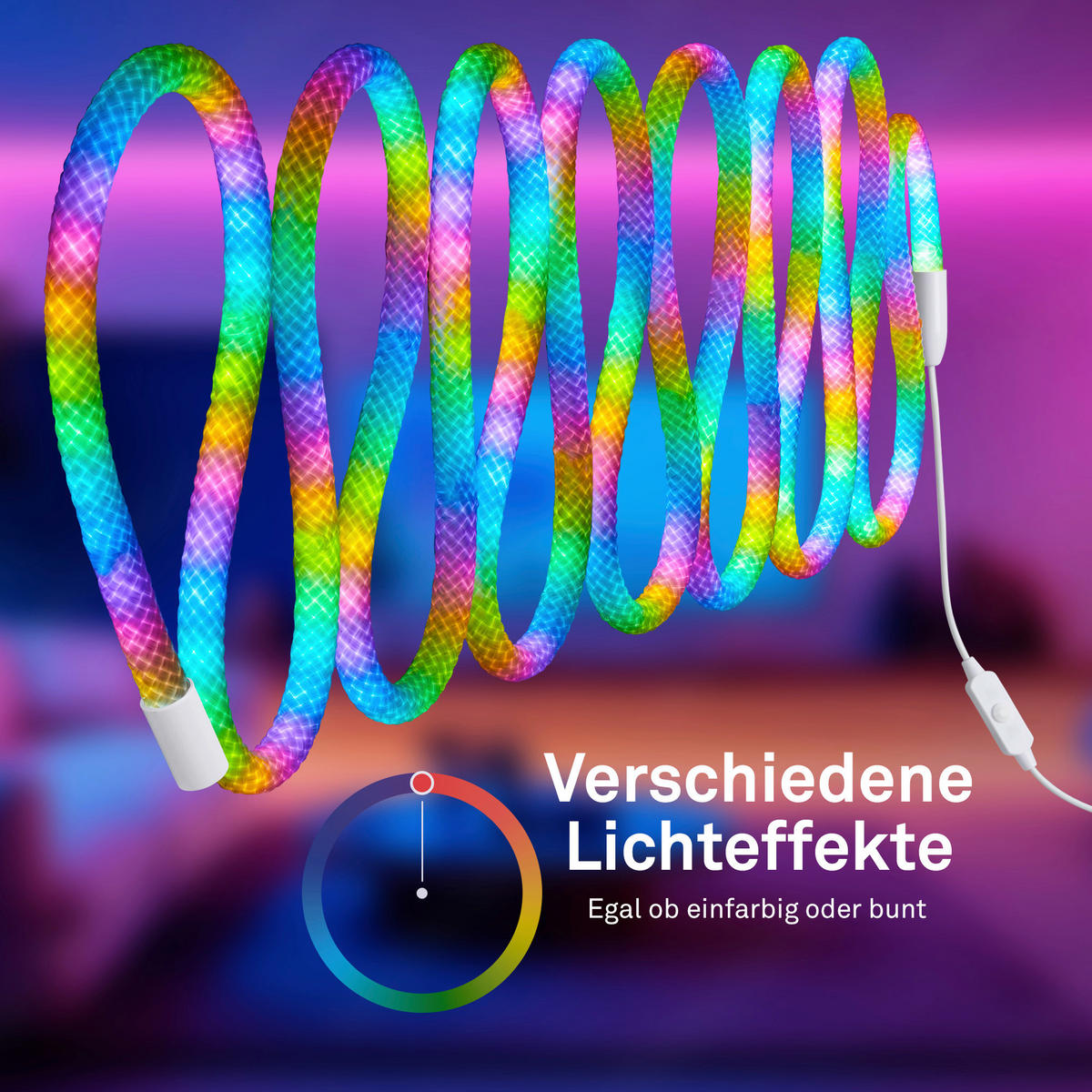 LICHTSCHLAUCH 500 cm  - Weiß, Trend, Kunststoff (500cm)
