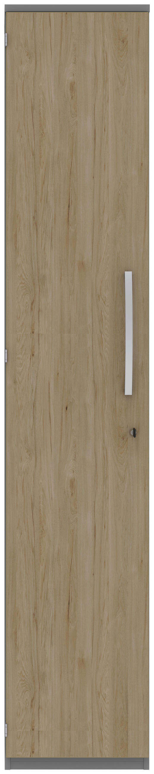AKTENSCHRANK 40/217,4/43 cm  - Eichefarben/Grau, Konventionell, Holzwerkstoff (40/217,4/43cm) - Moderano