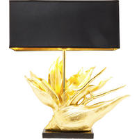 TISCHLEUCHTE TROPICAL FLOWER 50,5/65/22 cm   - Goldfarben/Schwarz, Design, Kunststoff/Metall (50,5/65/22cm) - Kare-Design