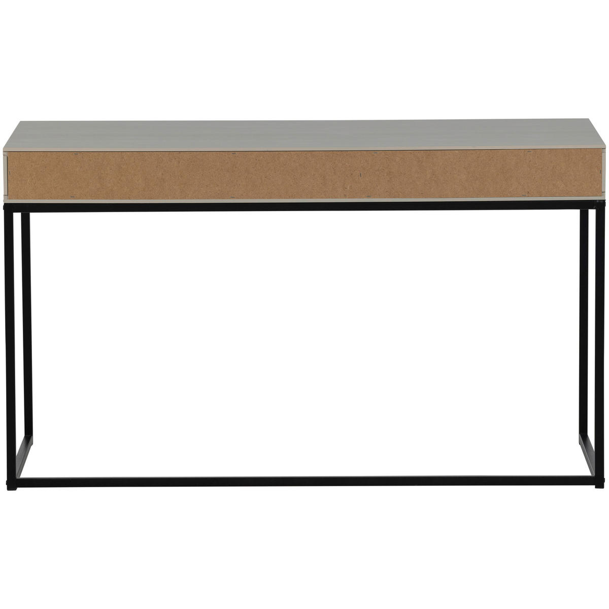 SCHREIBTISCH 130/58/75 cm  in Grau  - Schwarz/Grau, MODERN, Holz/Metall (130/58/75cm) - Livetastic