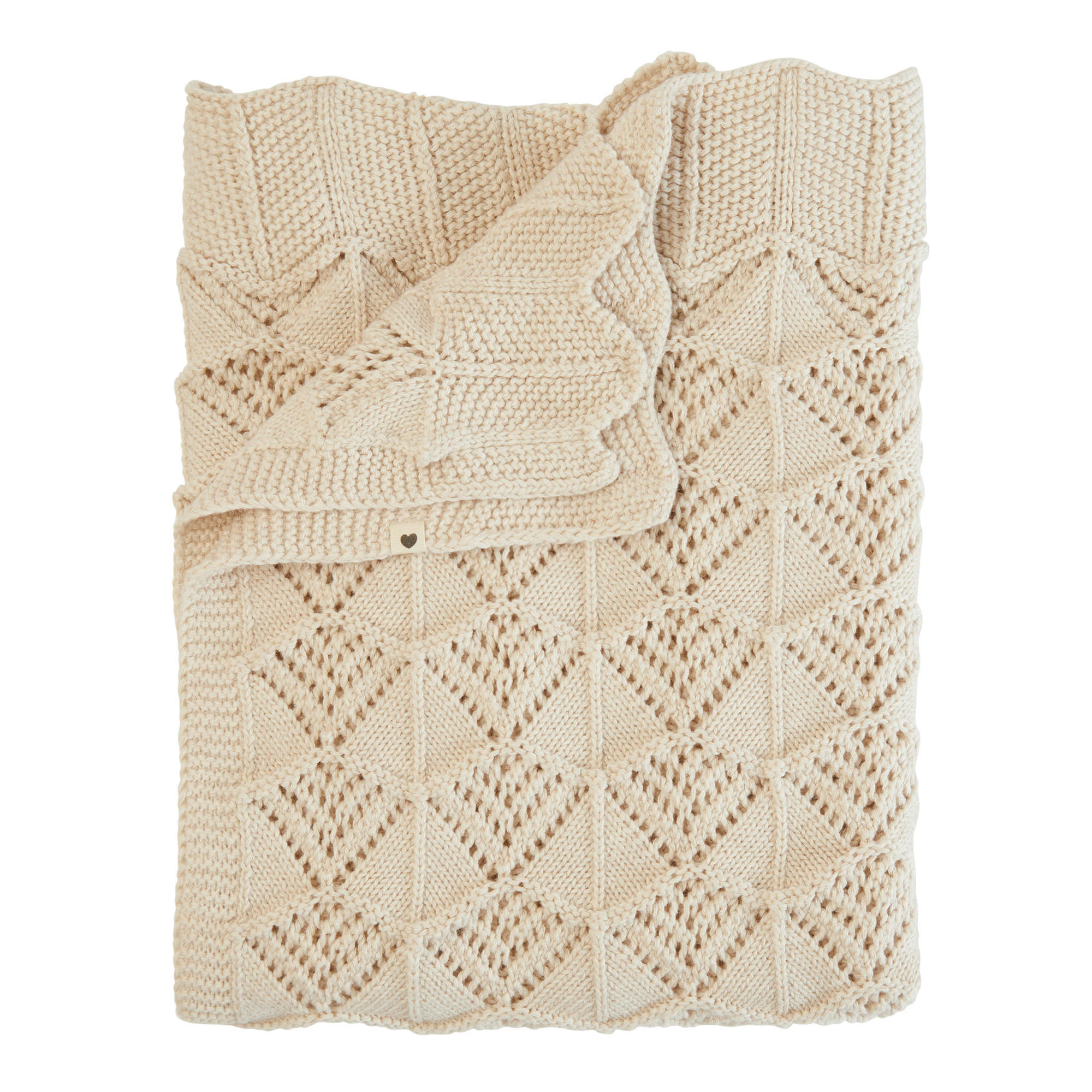 KUSCHELDECKE 24/24 cm  - Creme, Design, Textil (24/24cm)