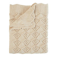 KUSCHELDECKE 24/24 cm  - Creme, Design, Textil (24/24cm)