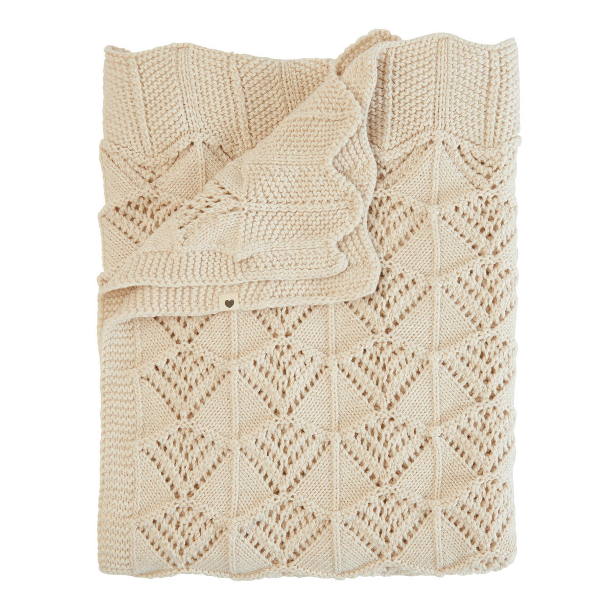 KUSCHELDECKE 24/24 cm  - Creme, Design, Textil (24/24cm)