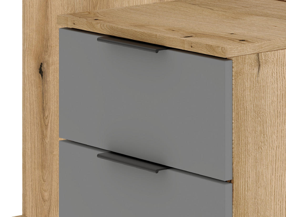 GARDEROBE  in 100/204/40 cm  - Graphitfarben/Eiche Artisan, KONVENTIONELL, Holzwerkstoff (100/204/40cm) - Boxxx