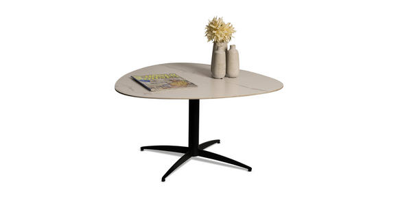 COUCHTISCH - Schwarz/Weiß, Design, Stein/Metall (40/40/35cm) - Xora