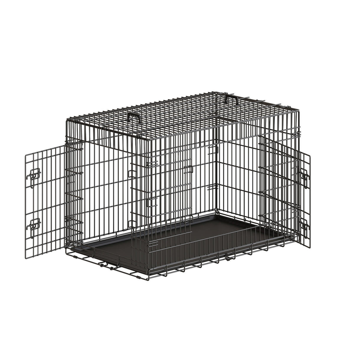 HAUSTIER-TRANSPORTTASCHE - Schwarz, Trend, Kunststoff/Metall (122/80,5/74,5cm) - Boxxx