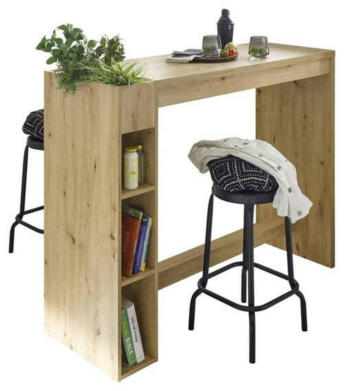 BAR Eichefarben  - Eichefarben, MODERN, Holzwerkstoff (140/110/50cm) - Carryhome