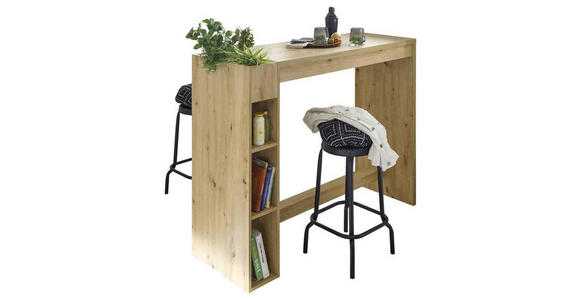 BAR Eichefarben  - Eichefarben, MODERN, Holzwerkstoff (140/110/50cm) - Carryhome