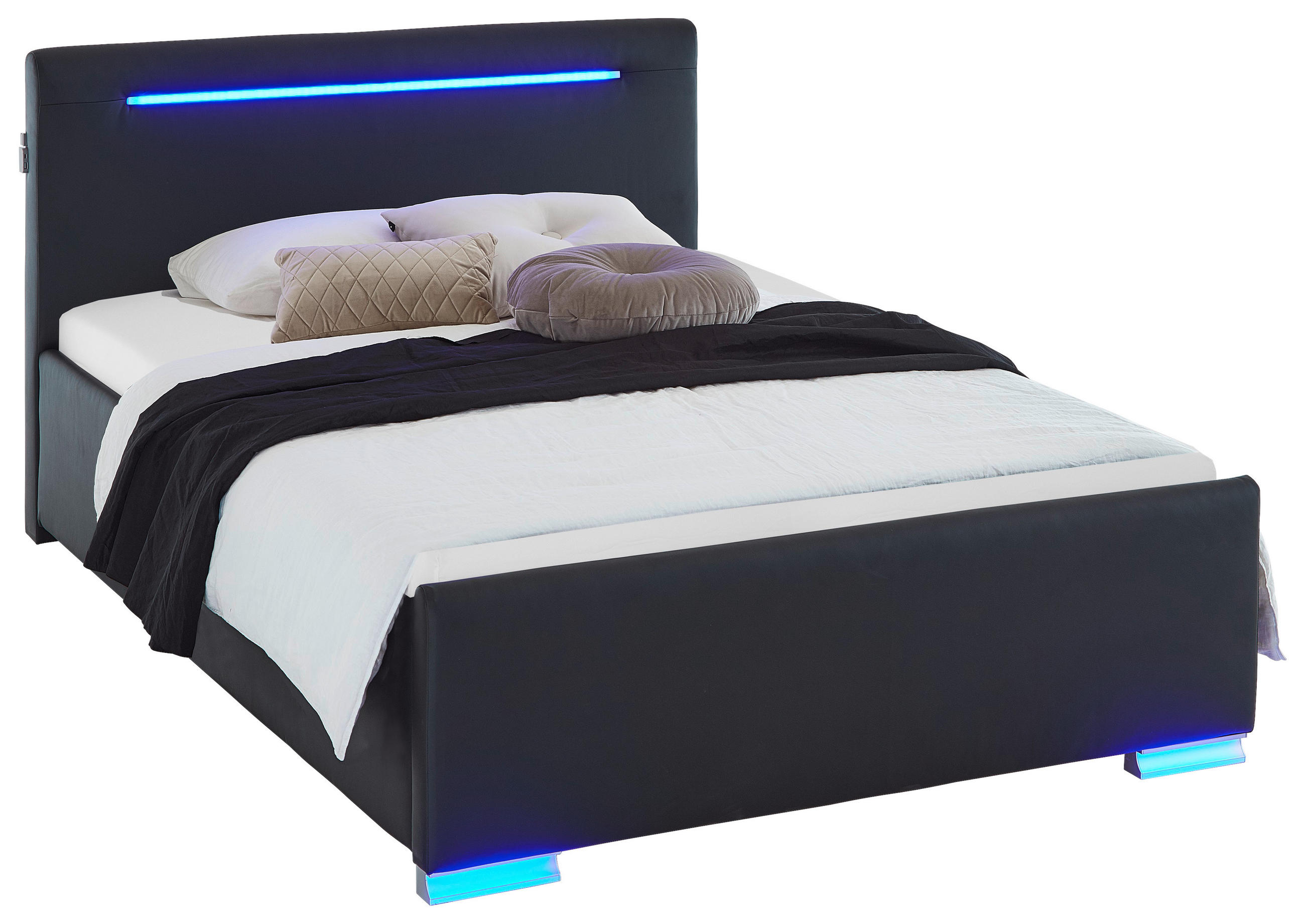 Boxxx ČALOUNĚNÁ POSTEL, 140/200 cm černá