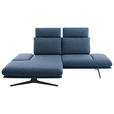 ECKSOFA  in Flachgewebe Blau  155/234 cm  - Blau/Schwarz, Design, Textil/Metall (155/234cm) - Dieter Knoll