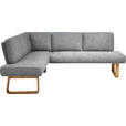 ECKBANK 174/240 cm  in Grau, Eichefarben  - Eichefarben/Grau, Design, Holz/Textil (174/240cm) - Dieter Knoll