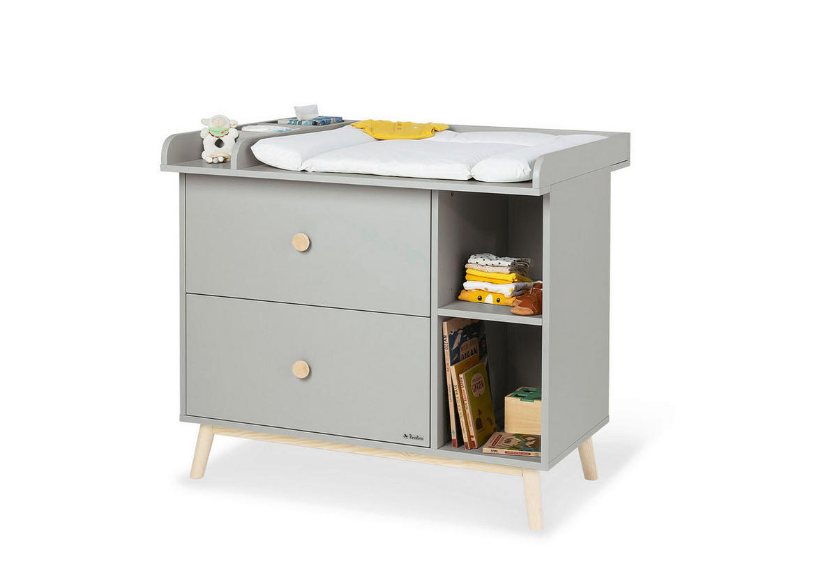BABYZIMMER DUSK  - Eichefarben/Weiß, Basics, Holzwerkstoff - Pinolino