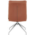 STUHL - Edelstahlfarben/Cognac, Design, Textil/Metall (51,5/89,5/65cm) - Novel