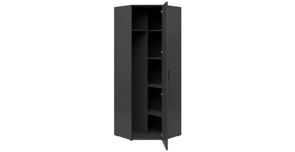 ECKSCHRANK 101/195/79 cm Graphitfarben - Schwarz/Graphitfarben, MODERN, Holzwerkstoff/Kunststoff (101/195/79cm) - Carryhome