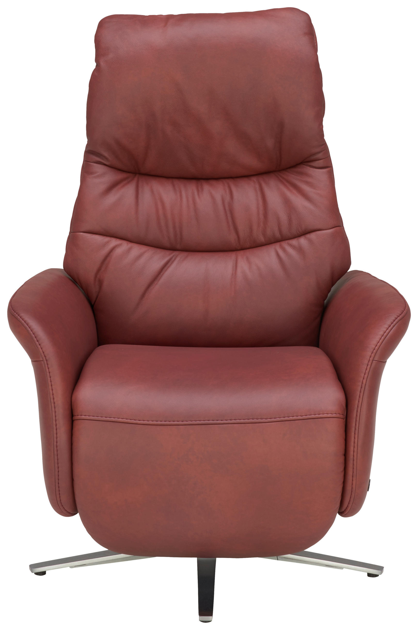 RELAXSESSEL Echtleder Relaxfunktion, Kopfteilverstellung, Aufstehhilfe, Fußteilverstellung    - Braun, Design, Leder/Metall (78/117/89cm) - Himolla Komfortklass