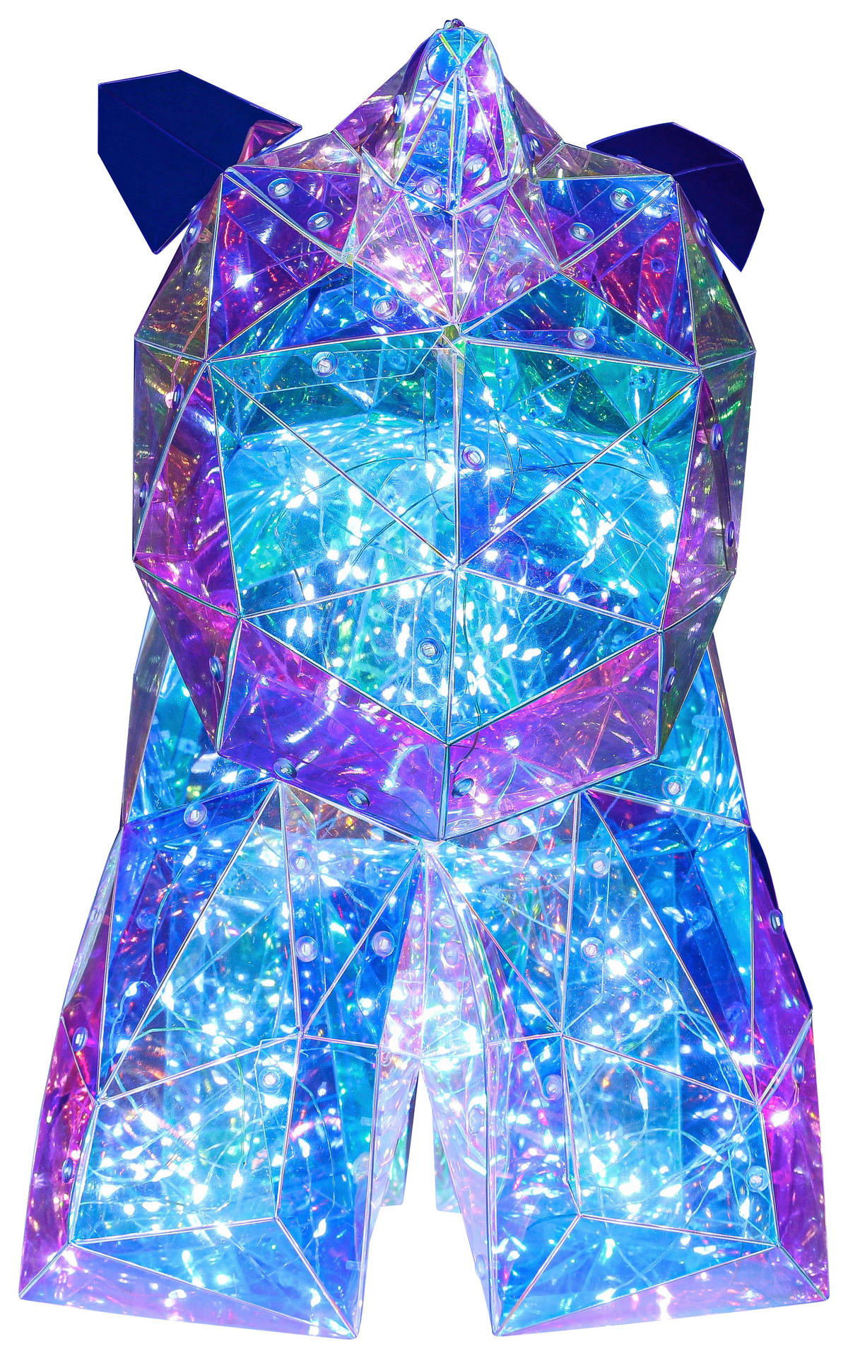 TISCHLEUCHTE - Transparent/Perlmutt, Trend, Kunststoff (23/38/36cm) - Novel