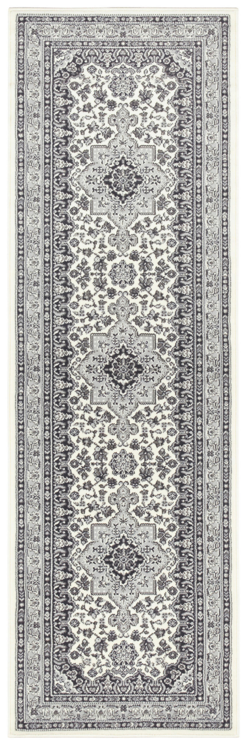 LÄUFER 80/250 cm Mirkan  - Creme/Grau, Basics, Kunststoff/Textil (80/250cm) - Hanse Home