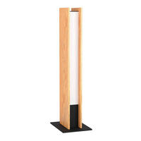 STOLNÍ LAMPA, 7,5/5,5/46,5 cm - bílá/černá, Natur, kov/dřevo (7,5/5,5/46,5cm) - Eglo
