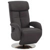 RELAXSESSEL Echtleder    - Anthrazit, KONVENTIONELL, Leder/Metall (70/114/80cm) - Cantus